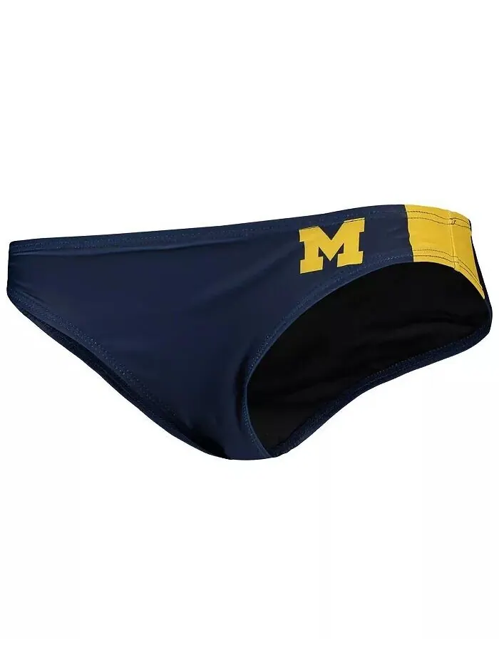 Женские плавки бикини темно-синего цвета с надписью Michigan Wolverines Foco — изображение 2 из 3