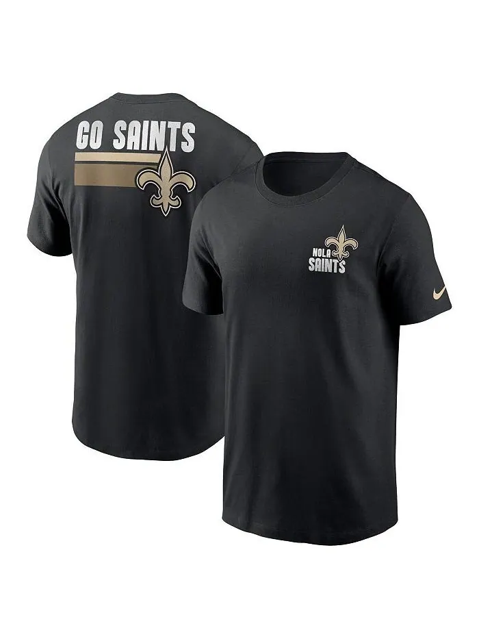 Мужская черная футболка New Orleans Saints Blitz Essential Nike — изображение 1 из 1, черный