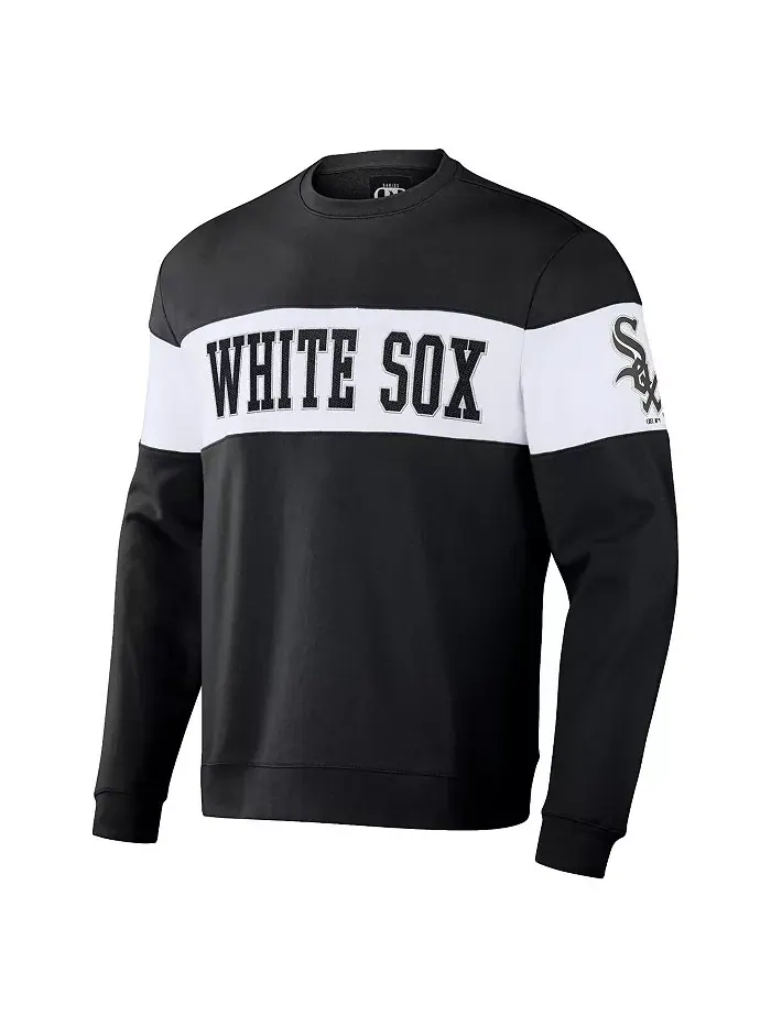 Мужской полосатый свитшот Darius Rucker Collection by Black Chicago White Sox Fanatics — изображение 2 из 3
