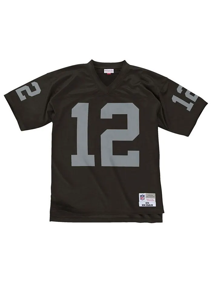 Мужская черная футболка Кена Стейблера Las Vegas Raiders Legacy Replica Mitchell & Ness — изображение 2 из 3, черный