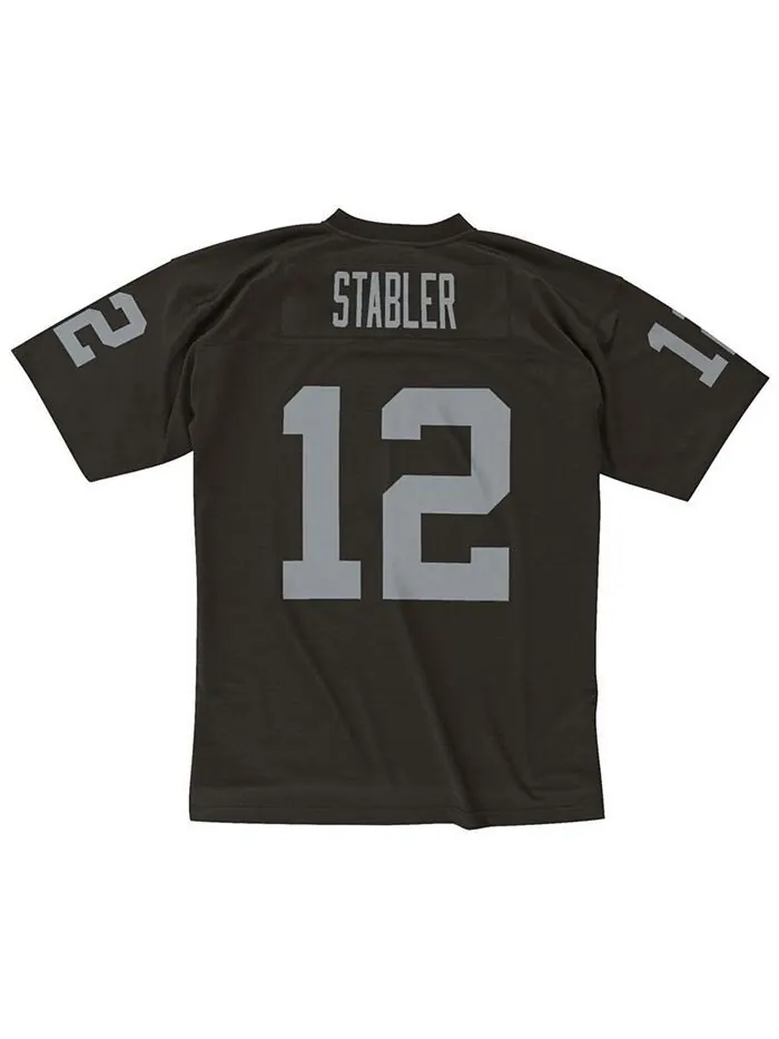Мужская черная футболка Кена Стейблера Las Vegas Raiders Legacy Replica Mitchell & Ness — изображение 3 из 3, черный