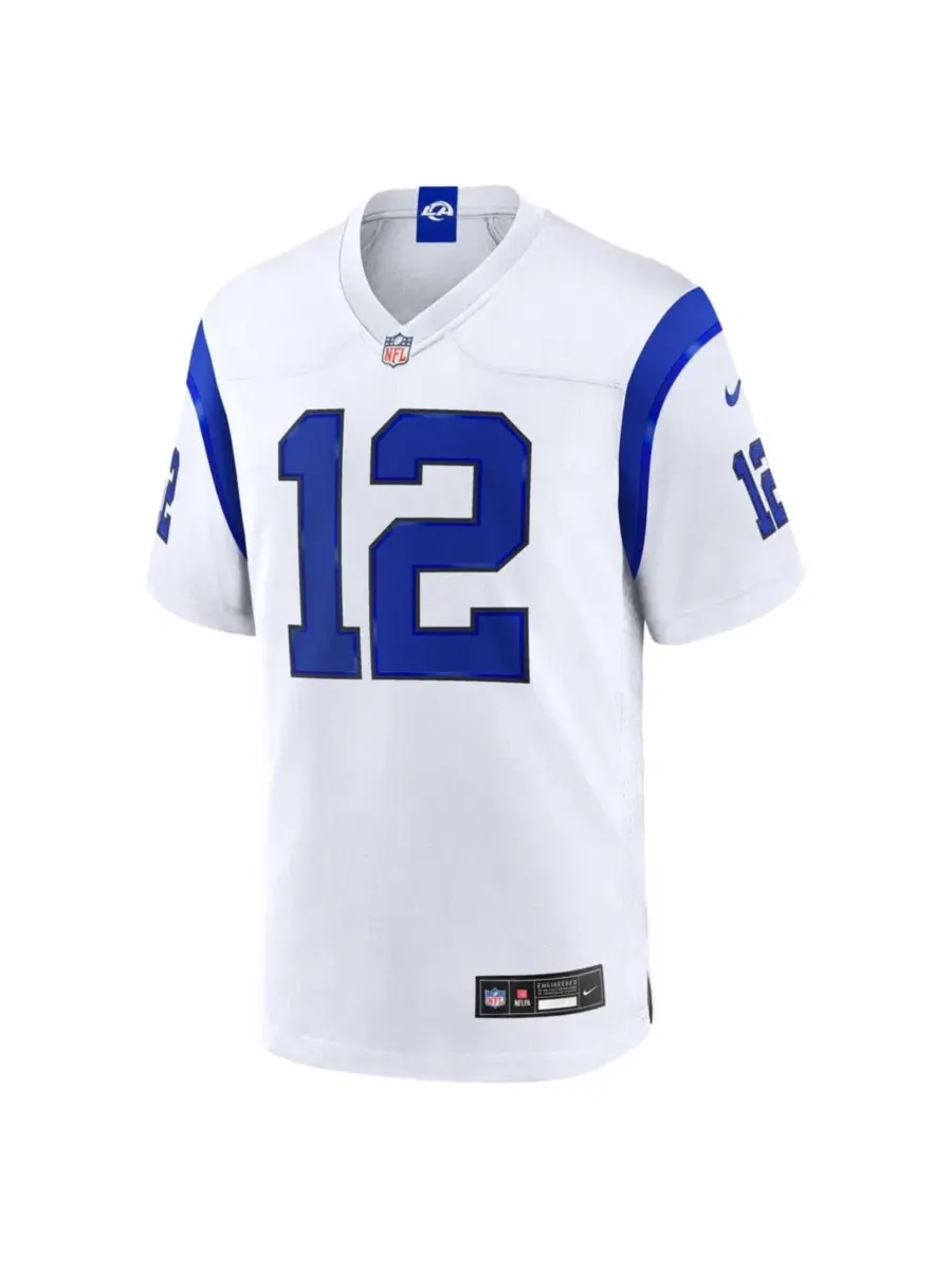 Мужская футболка с принтом Puka Nacua Los Angeles Rams Fearsome White Game Jersey Nike — изображение 2 из 3, белый