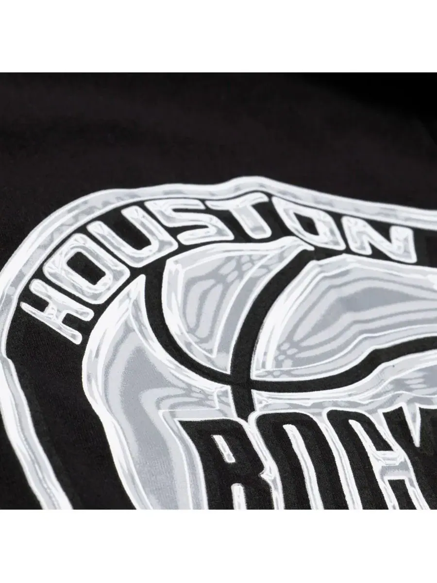 Футболка с жидким хромовым принтом Houston Rockets Mitchell & Ness — изображение 2 из 5, черный