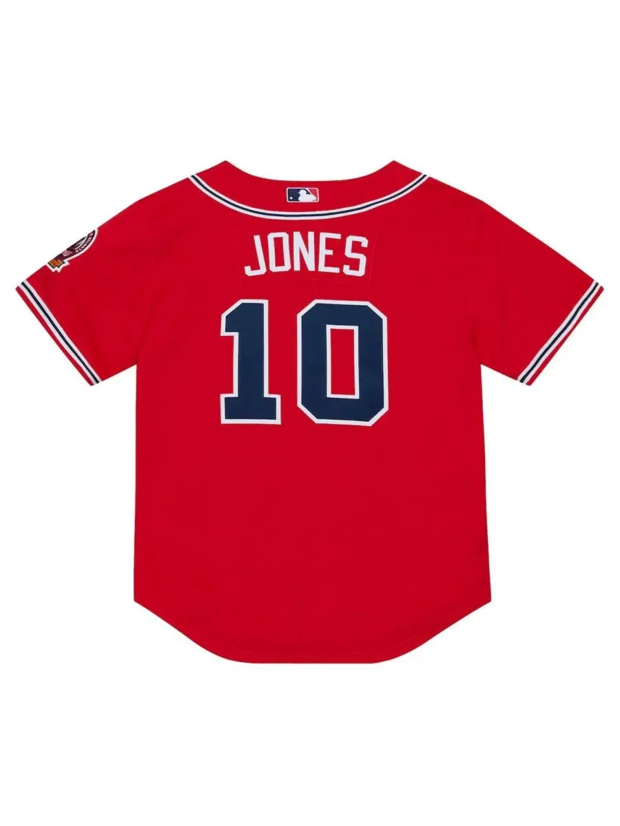 Джерси Chipper Jones Red Atlanta Braves 2006 Cooperstown Collection Mitchell & Ness — изображение 3 из 4, красный
