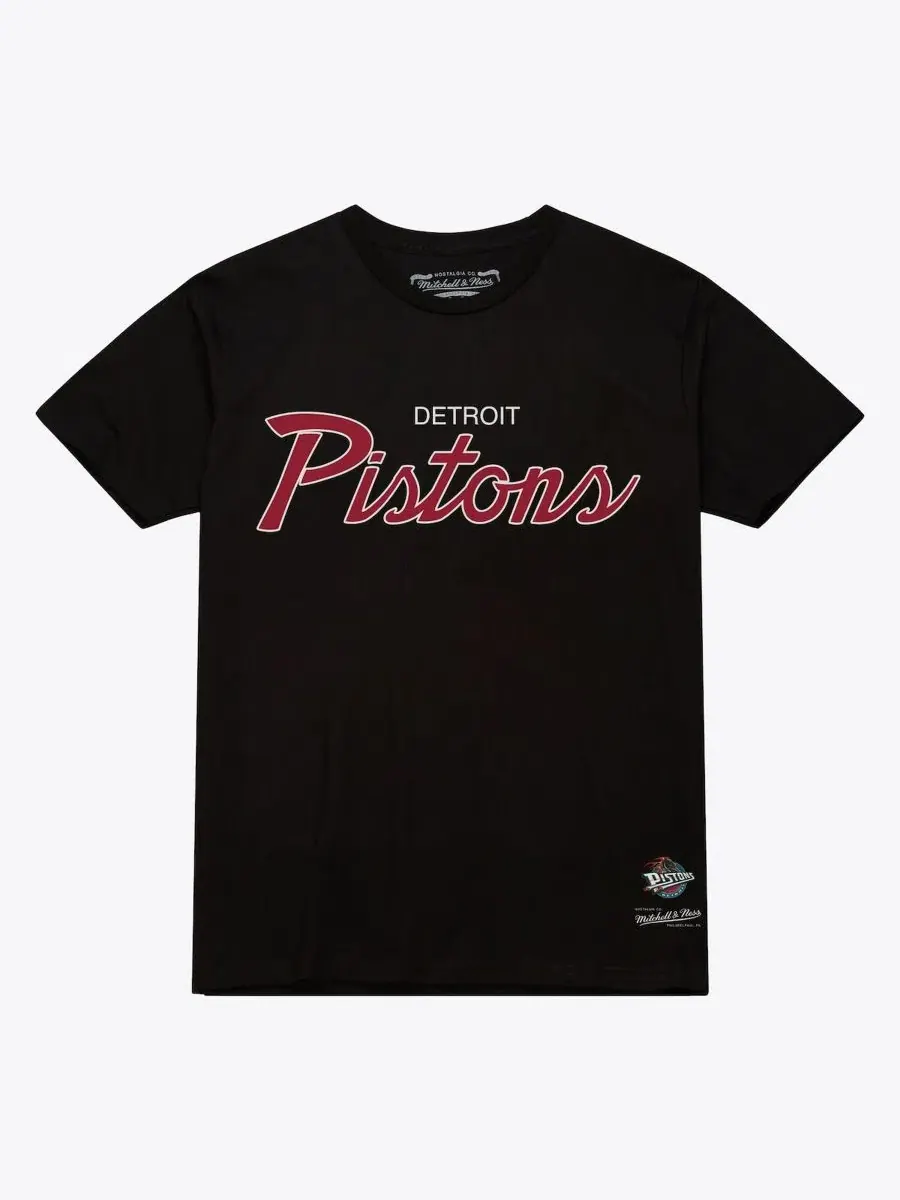 Футболка хлопковая с принтом Vintage Wordmark Mitchell & Ness — изображение 1 из 2, черный