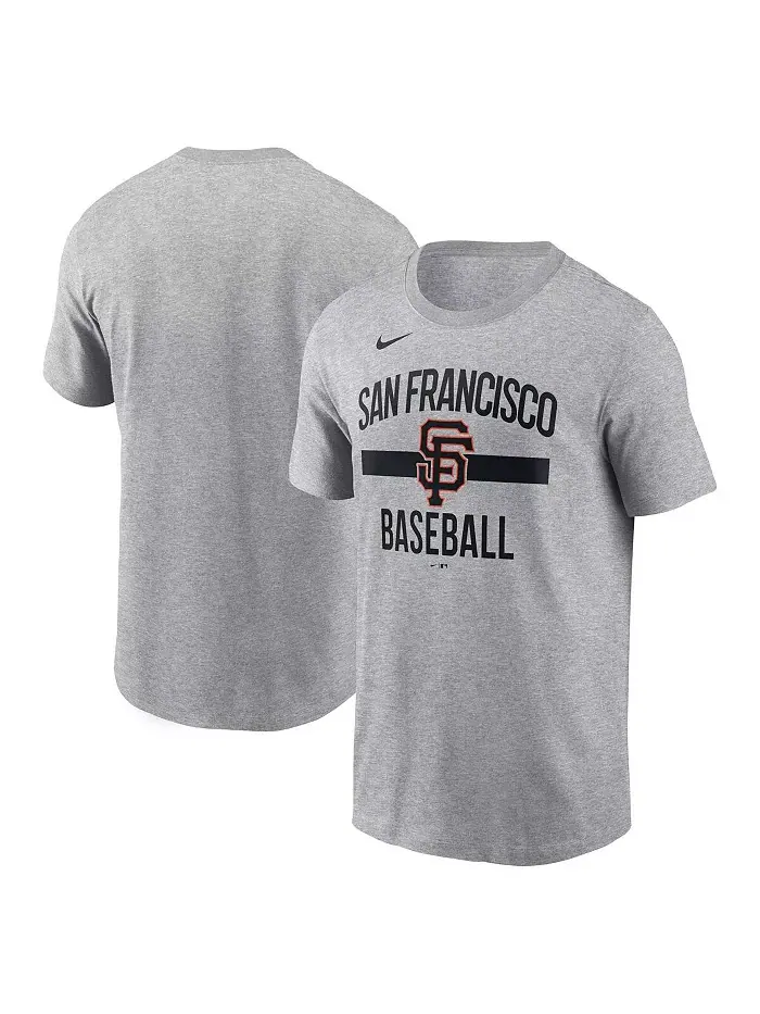 Мужская футболка Heather Gray San Francisco Giants с арочным принтом Nike — изображение 1 из 3