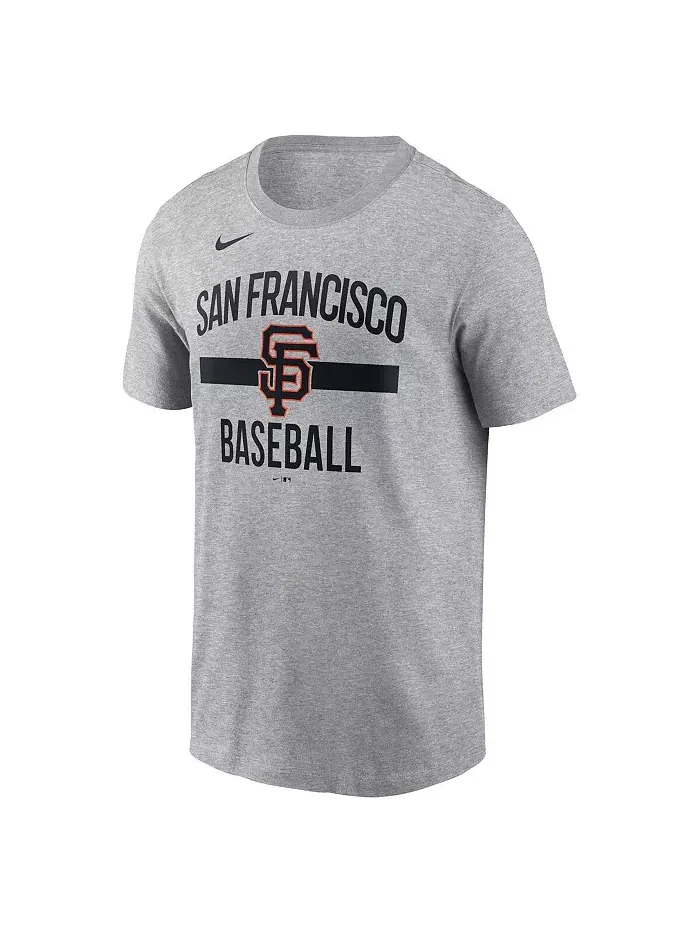 Мужская футболка Heather Gray San Francisco Giants с арочным принтом Nike — изображение 2 из 3