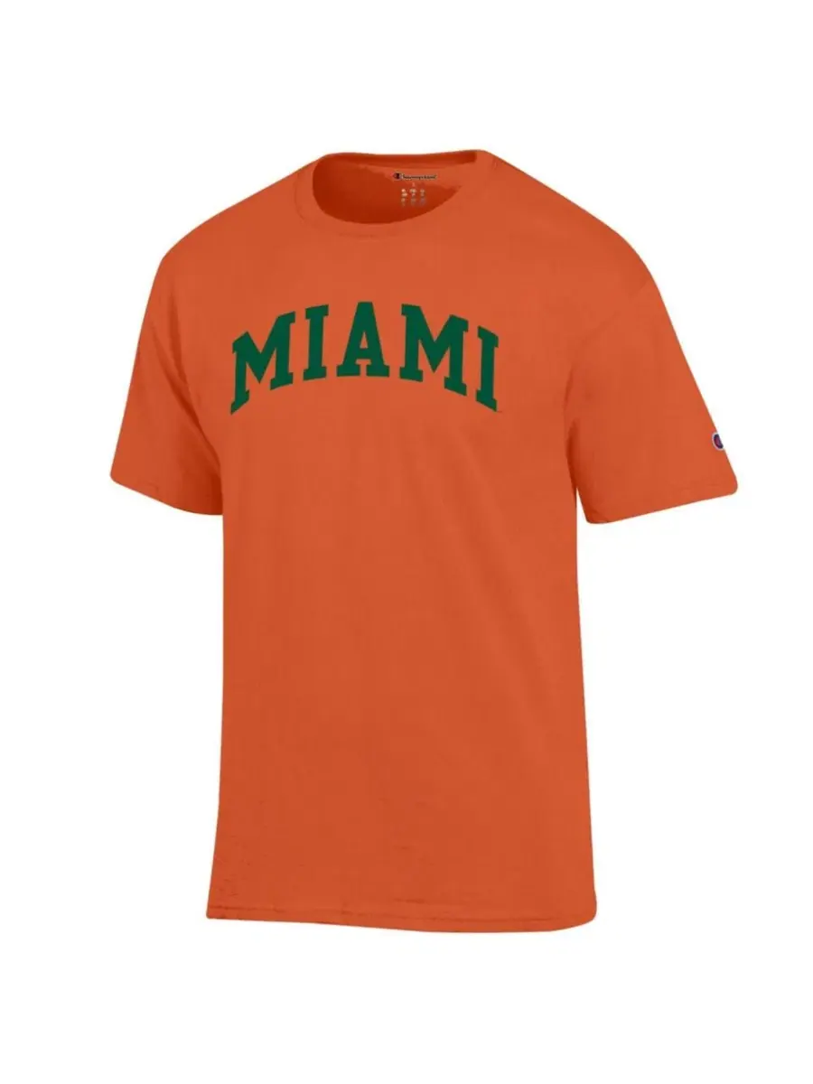 Футболка с принтом Miami Hurricanes Basic Arch Champion — изображение 2 из 3, оранжевый