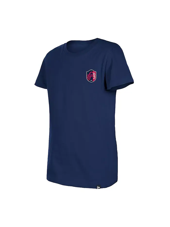 Футболка Big Girls Navy St. Louis City SC Bubble Heart New Era — изображение 2 из 4