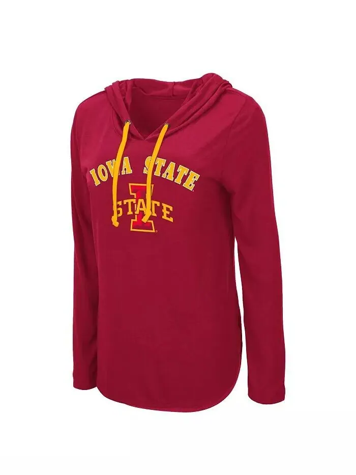 Женская легкая футболка с капюшоном и длинными рукавами Cardinal Iowa State Cyclones My Lover — изображение 2 из 3