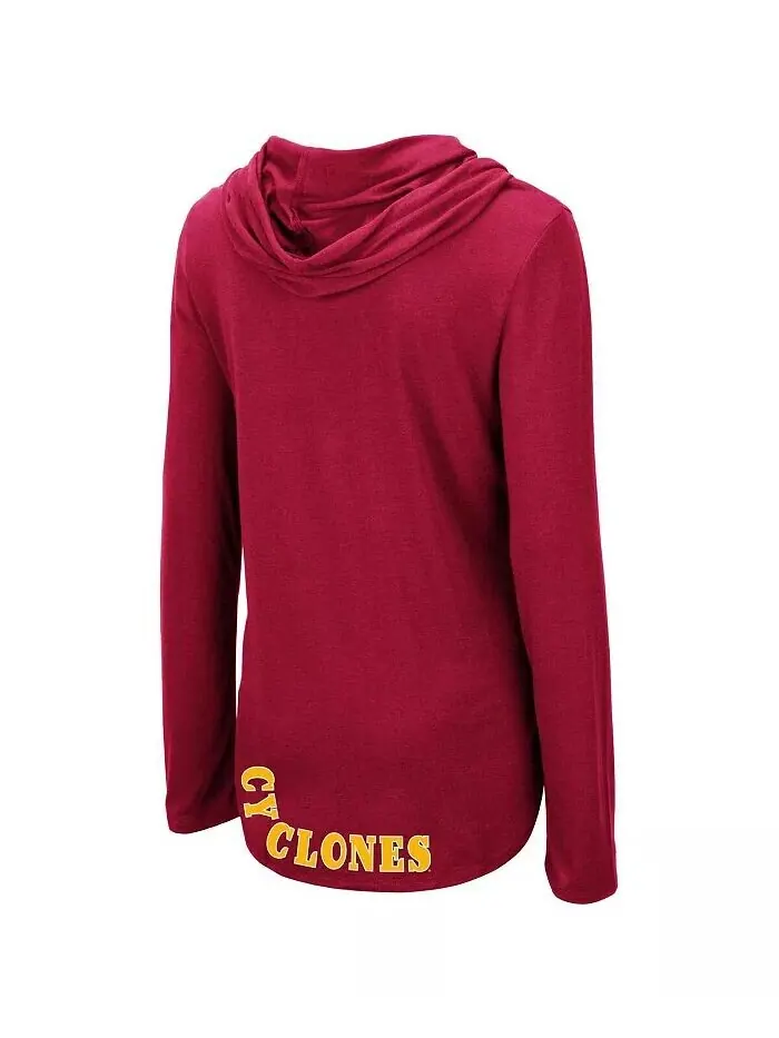 Женская легкая футболка с капюшоном и длинными рукавами Cardinal Iowa State Cyclones My Lover — изображение 3 из 3