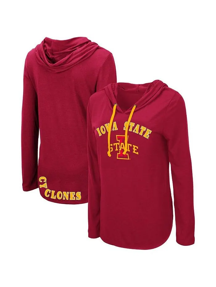 Женская легкая футболка с капюшоном и длинными рукавами Cardinal Iowa State Cyclones My Lover — изображение 1 из 3, красный