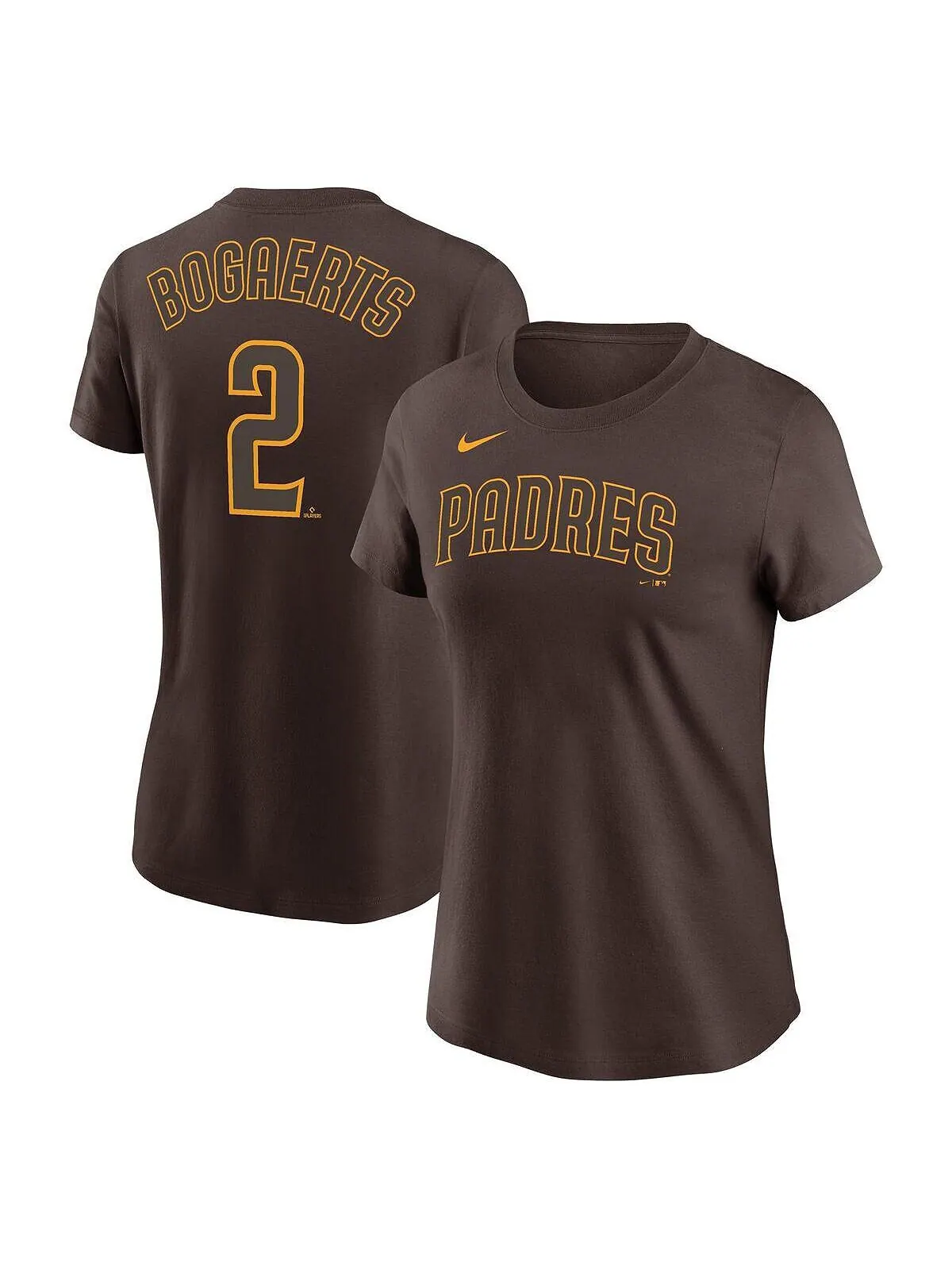 Женская футболка xander bogaerts brown san diego padres с именем и номером Nike — изображение 1 из 3, коричневый