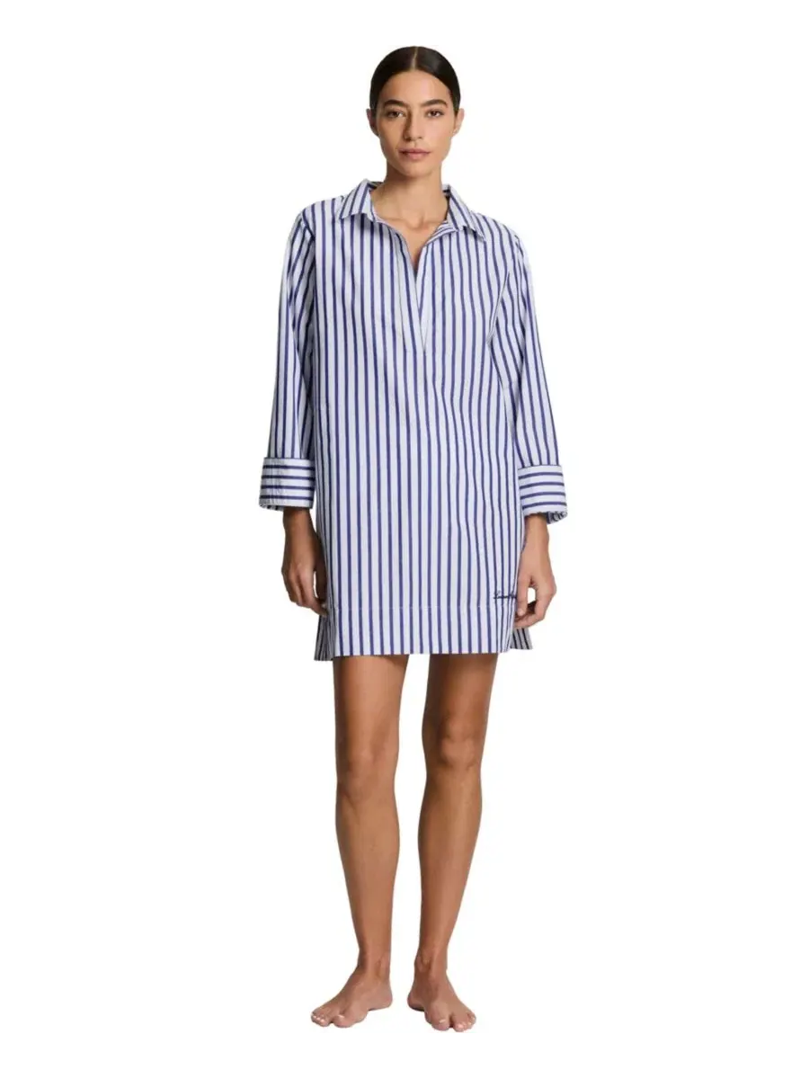 Туника-пляжное платье с V-образным вырезом и рукавом 3/4, модель Wide-Cuff Tunic Cover-Up Lauren — изображение 1 из 5