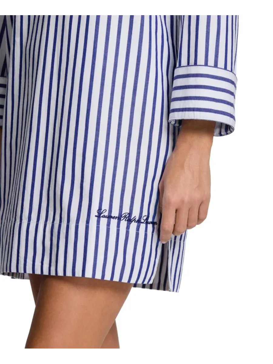 Туника-пляжное платье с V-образным вырезом и рукавом 3/4, модель Wide-Cuff Tunic Cover-Up Lauren — изображение 3 из 5
