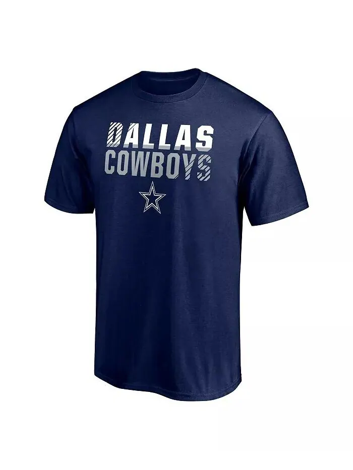 Мужская темно-синяя футболка Dallas Cowboys Team Fade Out Fanatics — изображение 3 из 4