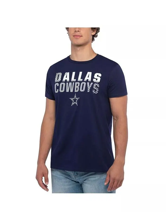 Мужская темно-синяя футболка Dallas Cowboys Team Fade Out Fanatics — изображение 4 из 4