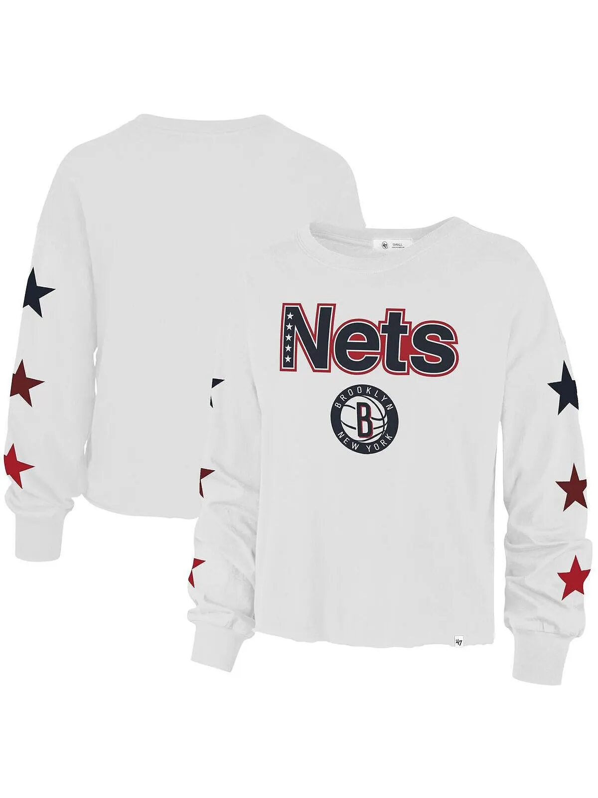 Женская белая футболка Brooklyn Nets 2021/22 City Edition Call Up Parkway с длинным рукавом '47 — изображение 1 из 1, белый