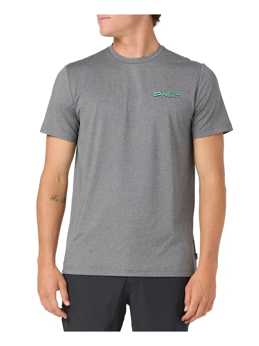 Мужская футболка с коротким рукавом, модель Solid Crewneck O'Neill, Gargoyle Melange — изображение 1 из 4