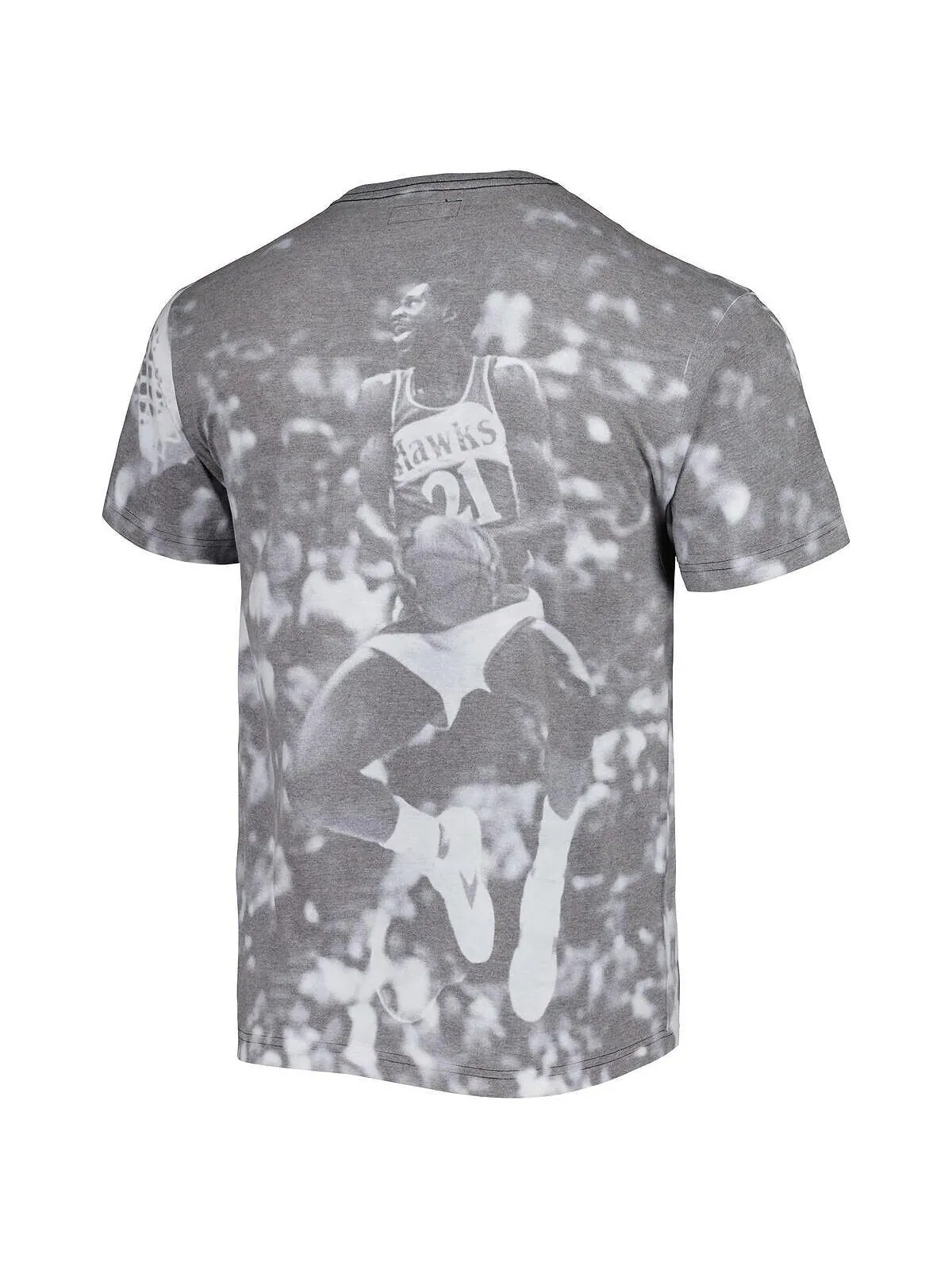 Мужская футболка dominique wilkins grey atlanta hawks above the rim с сублимацией Mitchell & Ness — изображение 3 из 3, серый