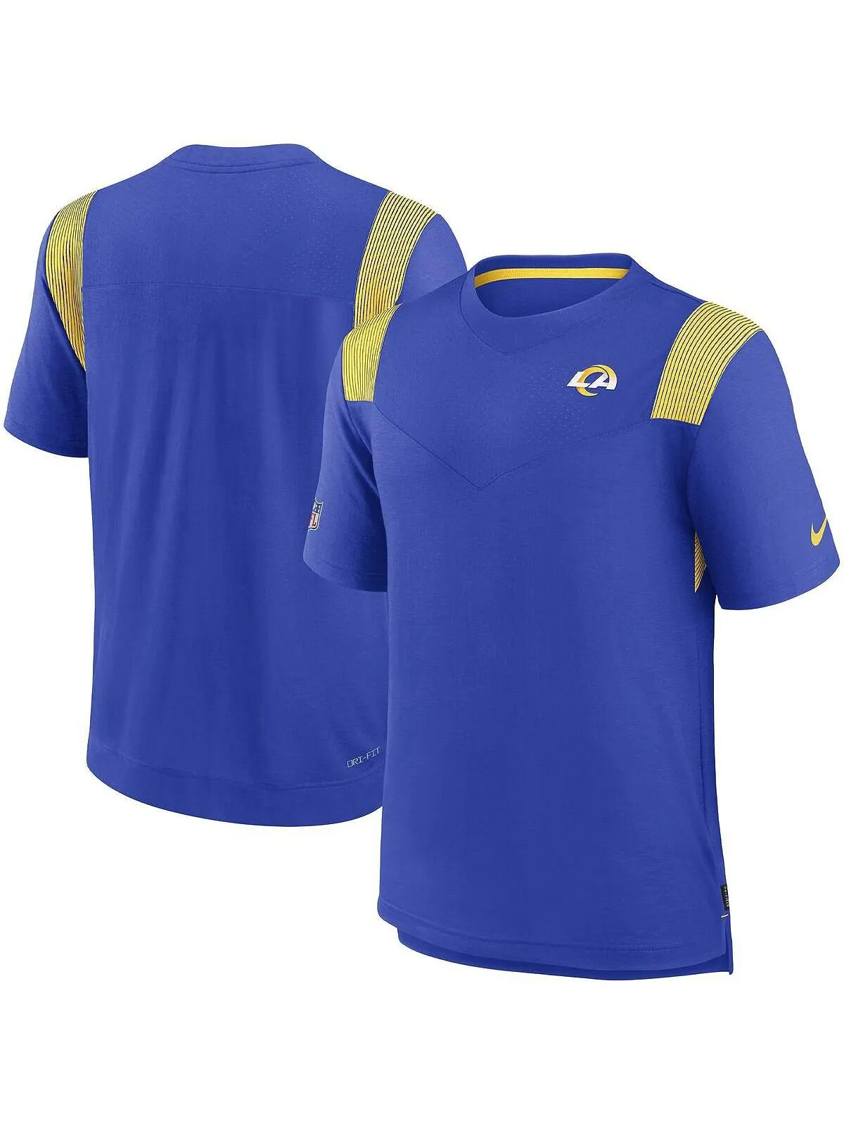 Мужская футболка royal los angeles rams sideline tonal logo performance player Nike — изображение 1 из 3, королевский