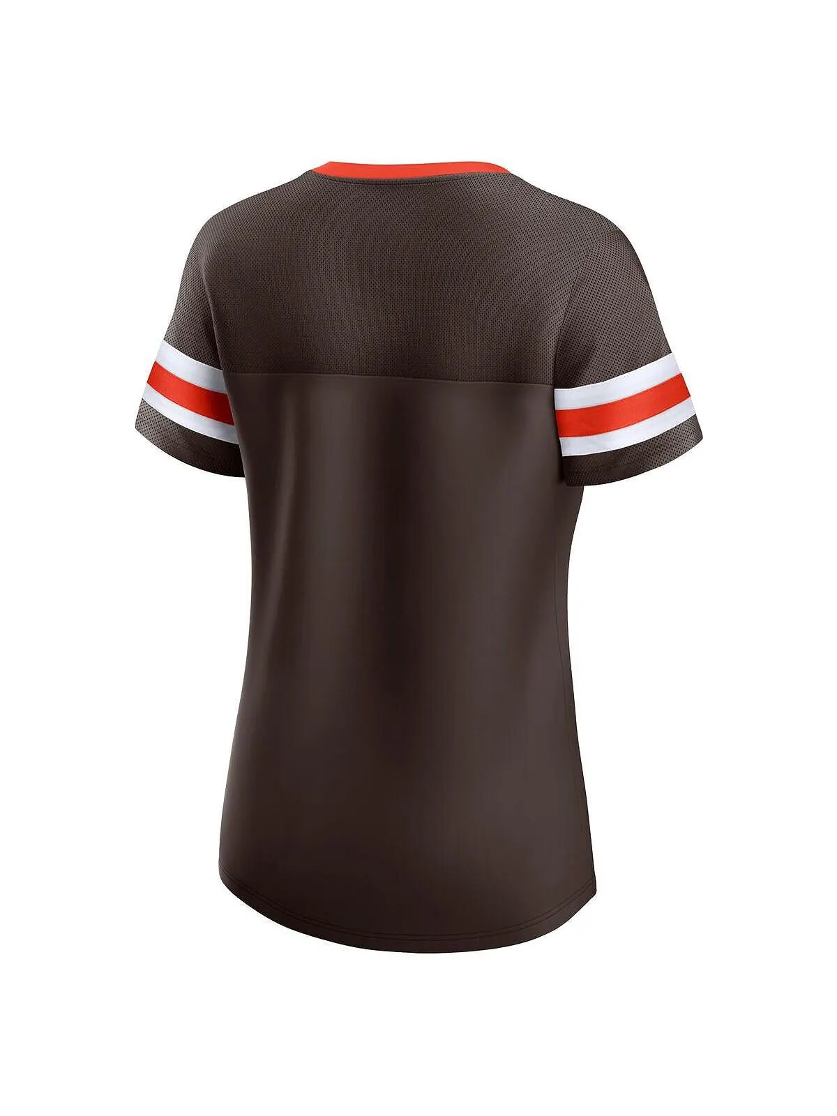 Женская коричневая футболка с логотипом Cleveland Browns Original State на шнуровке Fanatics — изображение 3 из 3, коричневый