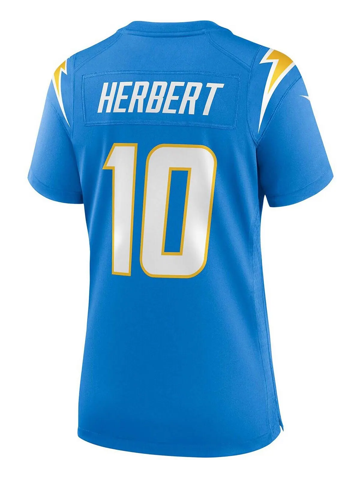 Женская игровая майка Justin Herbert Powder Blue Los Angeles Chargers Nike — изображение 3 из 3, синий