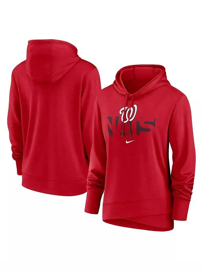 Женская красная толстовка с капюшоном Washington Nationals Diamond Knockout Performance Nike — изображение 1 из 3