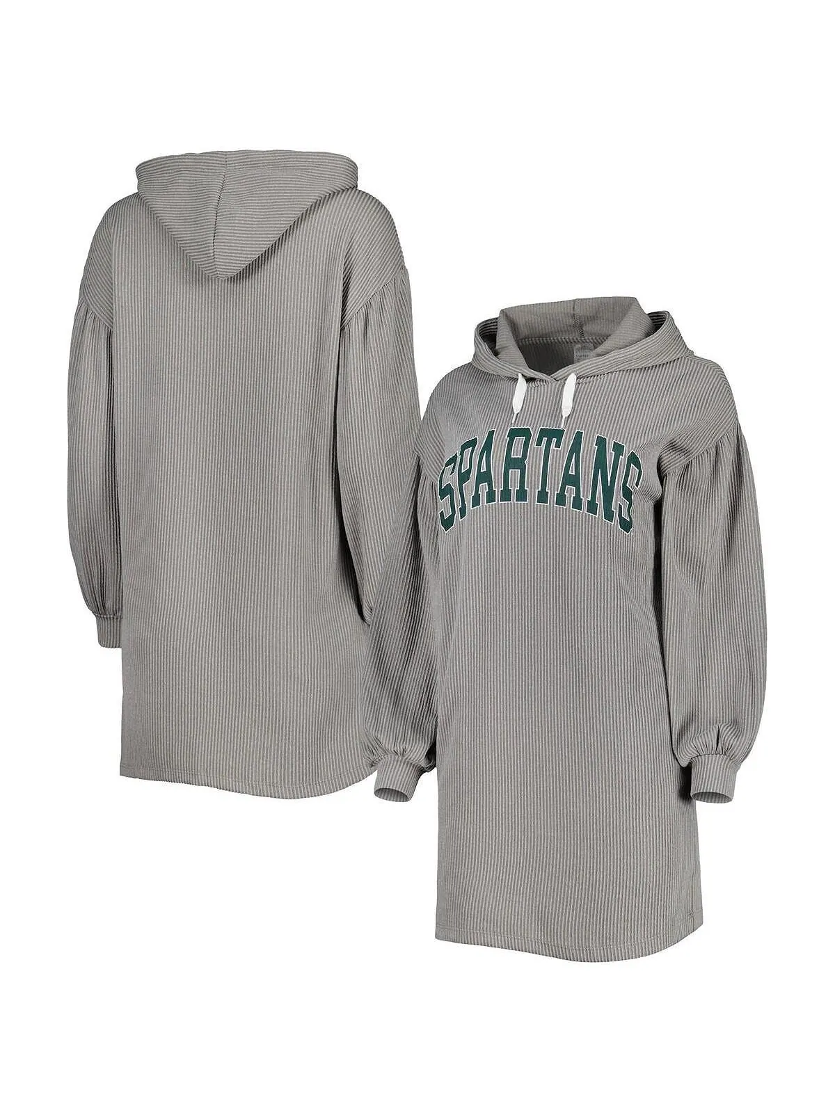 Женское серое платье Tri-Blend в винтажном стиле Michigan State Spartans Game Winner Gameday Couture — изображение 1 из 2