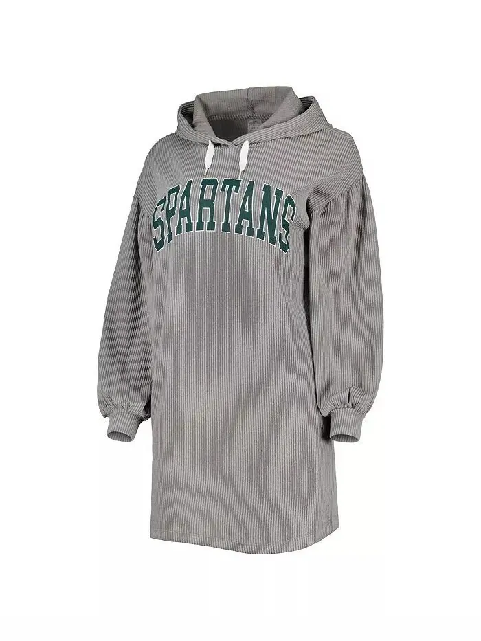 Женское серое платье Tri-Blend в винтажном стиле Michigan State Spartans Game Winner Gameday Couture — изображение 2 из 2