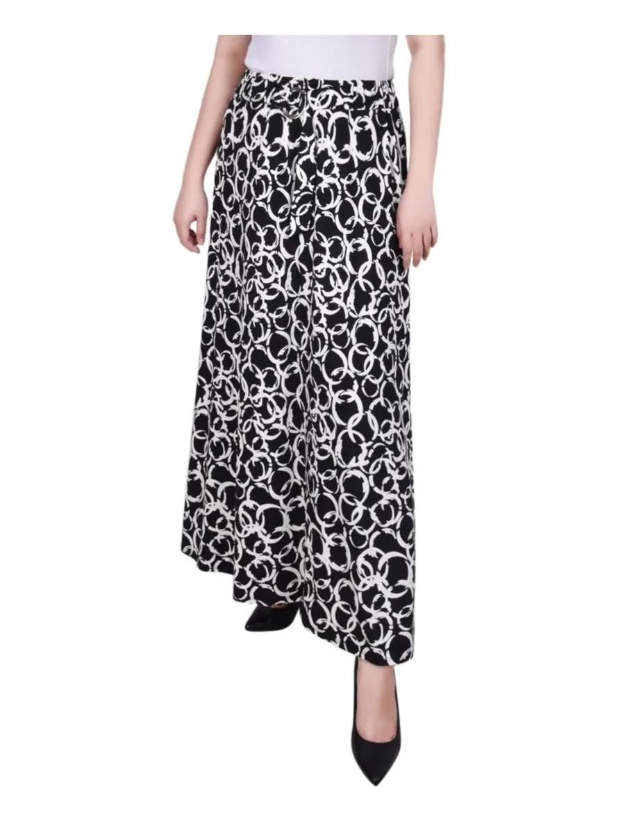 Миниатюрная юбка-полуоблегающего кроя NY Collection, Blk Wht Ci — изображение 1 из 3