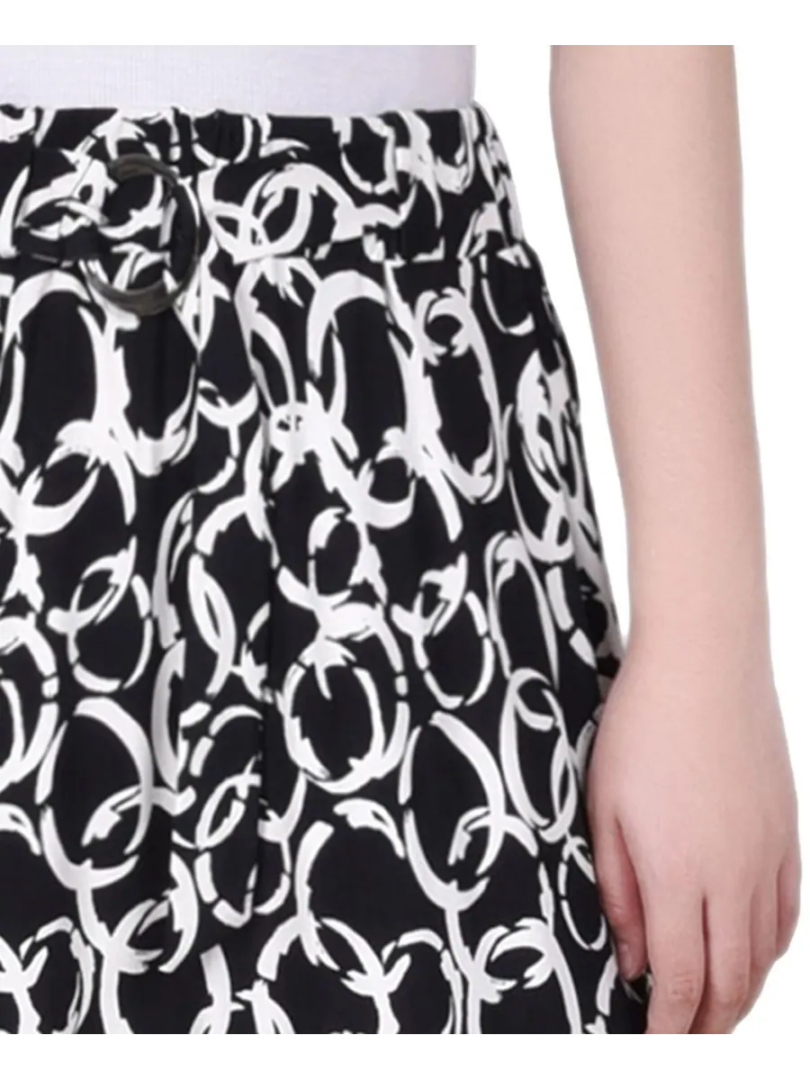 Миниатюрная юбка-полуоблегающего кроя NY Collection, Blk Wht Ci — изображение 3 из 3