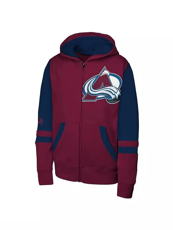 Толстовка с капюшоном Colorado Avalanche Face Off на молнии для больших мальчиков и девочек — изображение 3 из 3