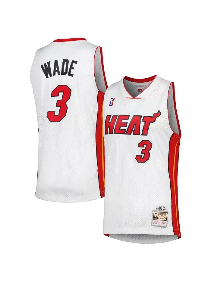 Мужская белая майка-свингер «Miami Heat Hardwood Classics» Дуэйна Уэйда 2005-06 Mitchell & Ness — изображение 1 из 2