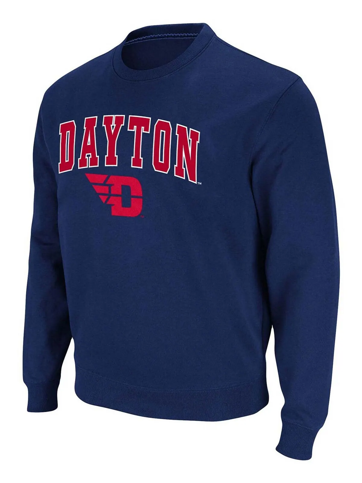 Мужской темно-синий твиловый пуловер с логотипом Dayton Flyers Arch Logo Tackle Colosseum — изображение 2 из 3