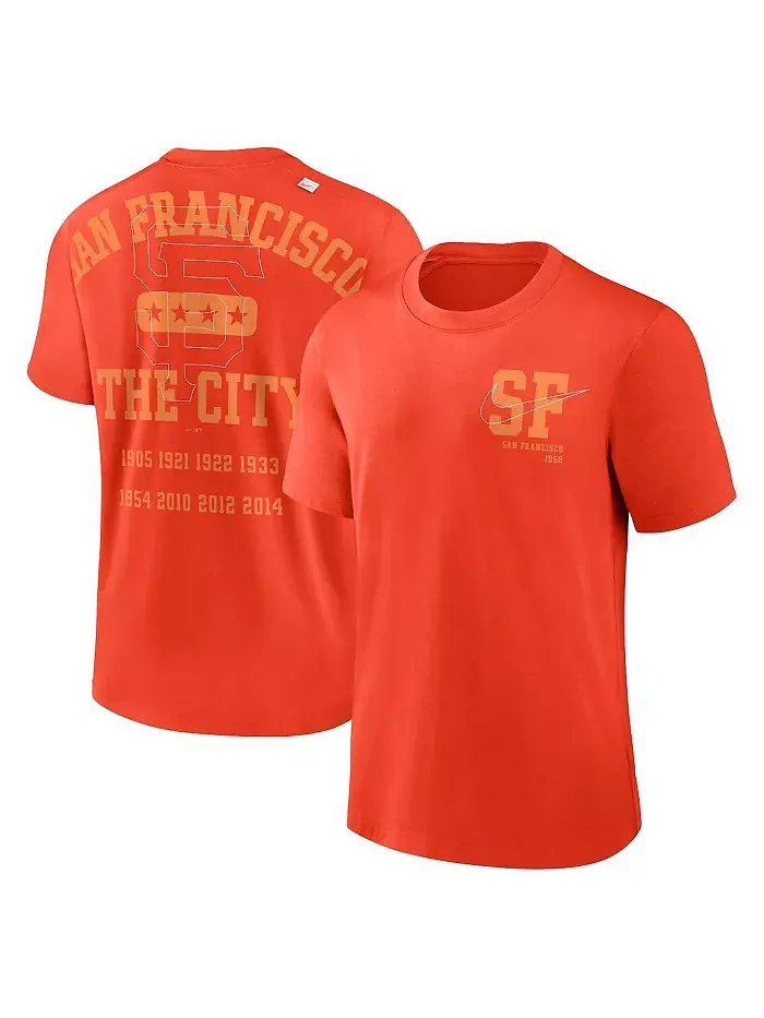 Мужская оранжевая футболка San Francisco Giants Statement Game Over Nike — изображение 1 из 3