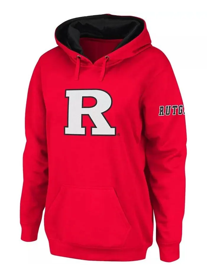 Женский пуловер с капюшоном и большим логотипом Scarlet Rutgers Scarlet Knights Team Stadium — изображение 3 из 3