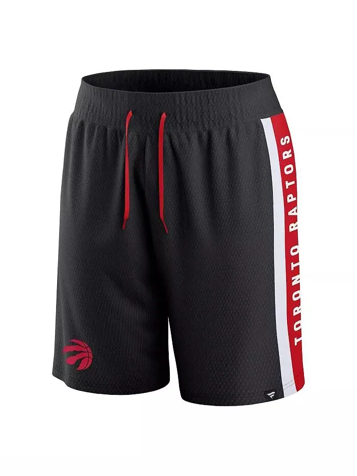 Мужские черные шорты-сетки Toronto Raptors Referee Iconic Fanatics — изображение 2 из 3