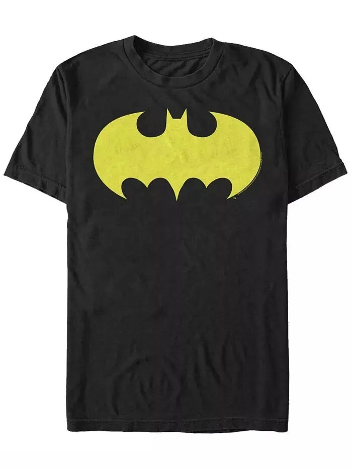 Мужская классическая желтая футболка с короткими рукавами и логотипом DC Batman Fifth Sun — изображение 1 из 1