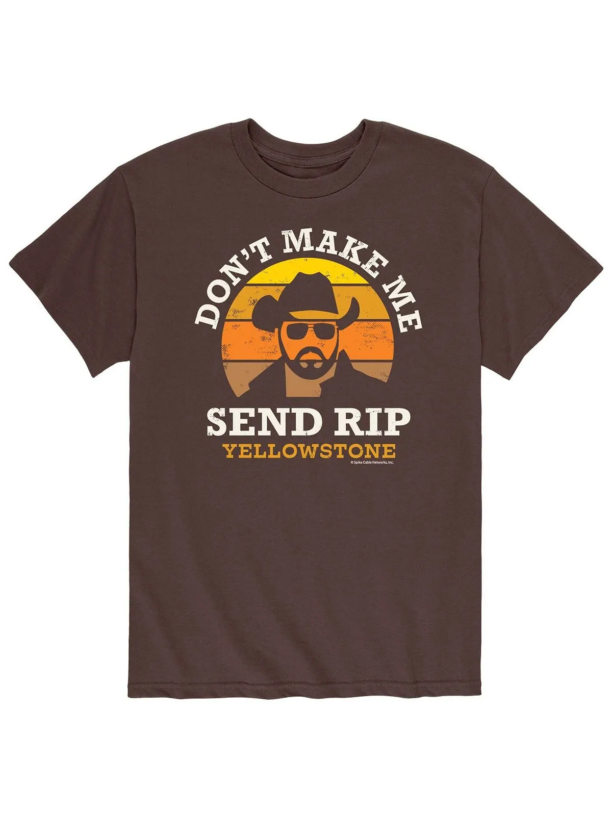 Мужская футболка yellowstone don't make me send rip AIRWAVES — изображение 1 из 1, коричневый