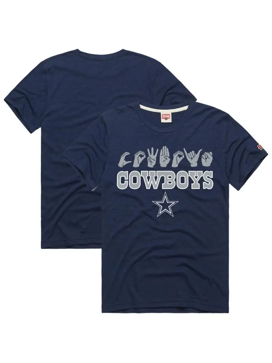 Homage Мужские и женские футболки темно-синего цвета из коллекции Dallas Cowboys NFL ASL от Love — изображение 1 из 3