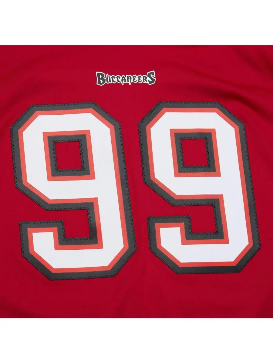 Mitchell & Ness Мужская красная реплика майки Уоррена Саппа команды Tampa Bay Buccaneers образца — изображение 3 из 3