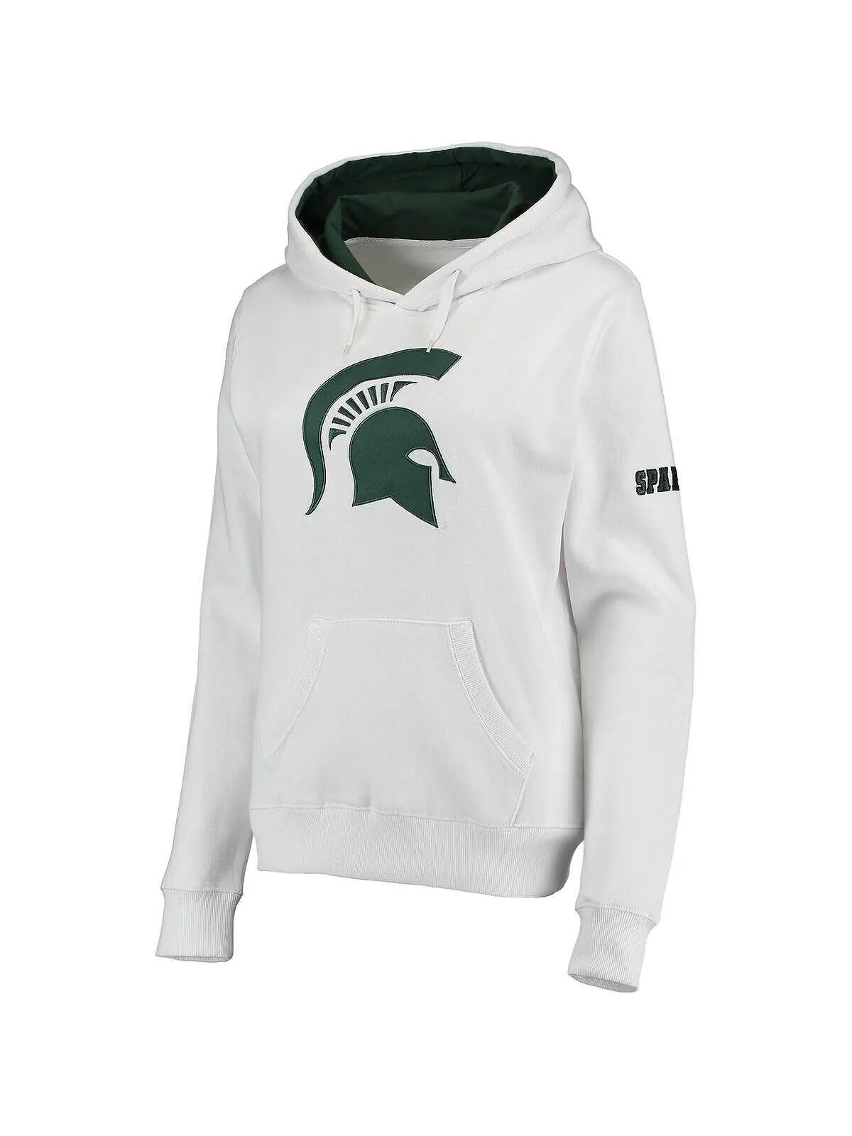 Белый женский пуловер с большим логотипом Michigan State Spartans Stadium Athletic — изображение 4 из 4