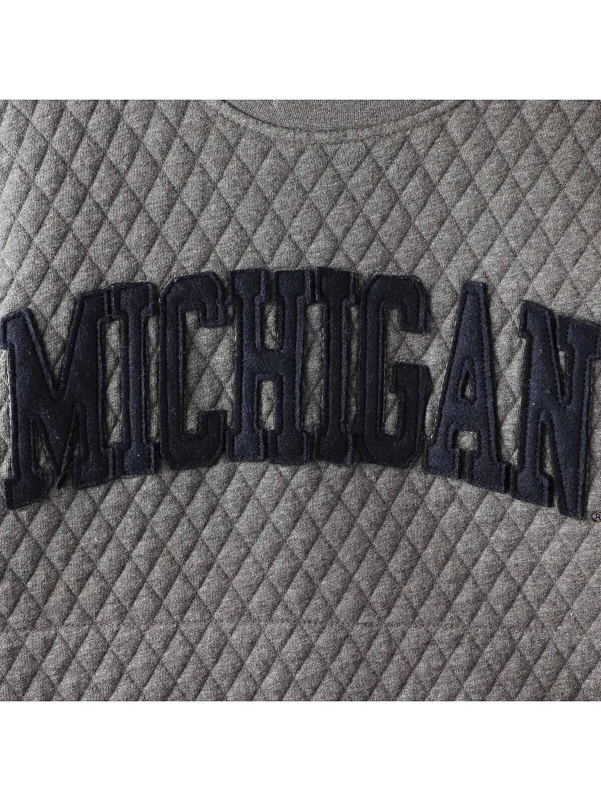 Женский стеганый пуловер с принтом Heather Charcoal Michigan Wolverines Moose Pressbox — изображение 2 из 4, темно-серый