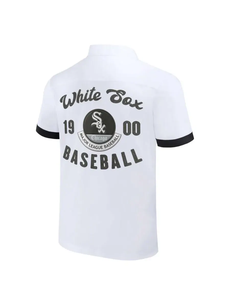 Fanatics Мужская рубашка для боулинга Darius Rucker Collection от White Chicago White Sox — изображение 2 из 3, белый