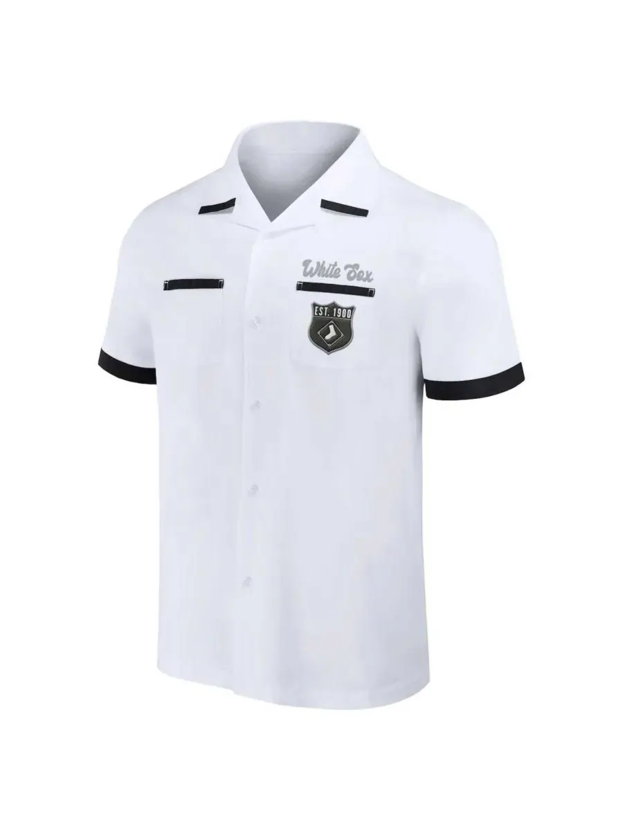 Fanatics Мужская рубашка для боулинга Darius Rucker Collection от White Chicago White Sox — изображение 3 из 3, белый
