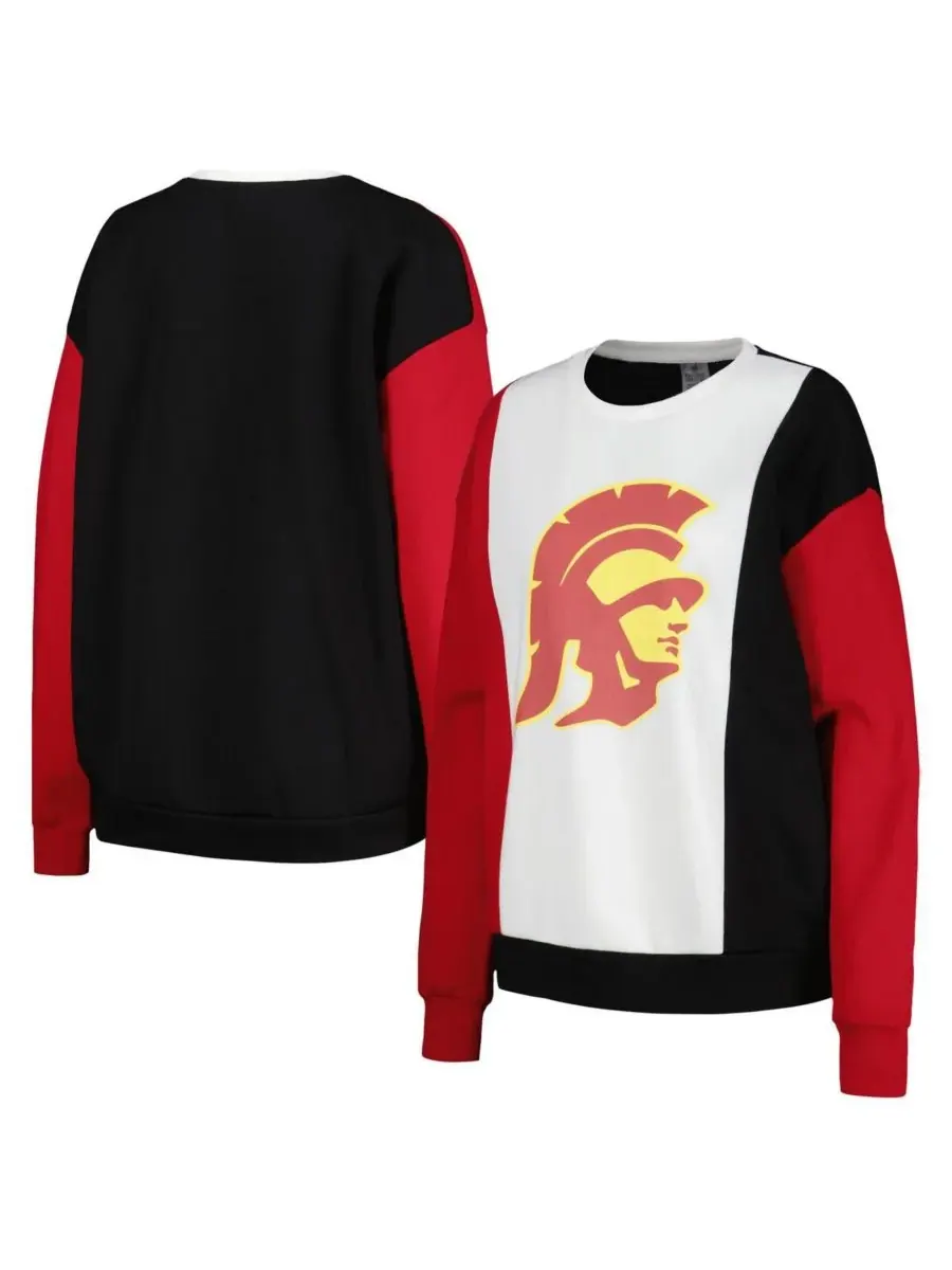Gameday Couture Женская белая с черными вставками толстовка USC Trojans с вертикальным рисунком в — изображение 1 из 3