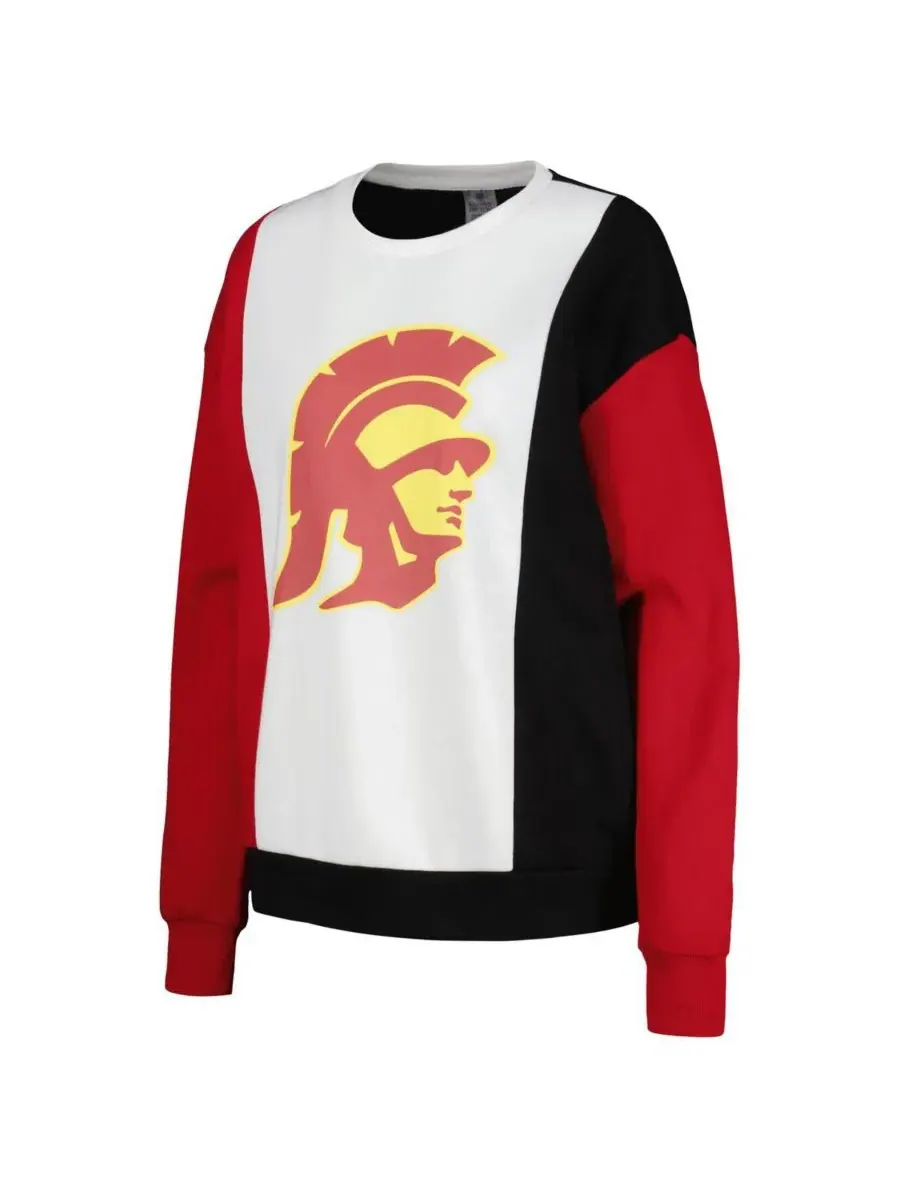 Gameday Couture Женская белая с черными вставками толстовка USC Trojans с вертикальным рисунком в — изображение 2 из 3