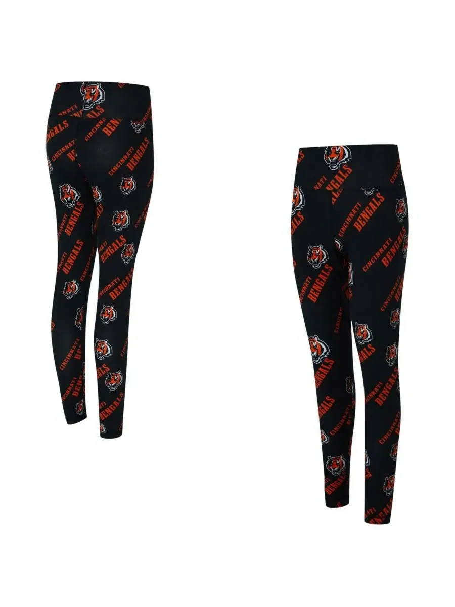 Concepts Sport Женские черные леггинсы с мозаичным принтом в виде логотипа команды Cincinnati — изображение 1 из 3, черный