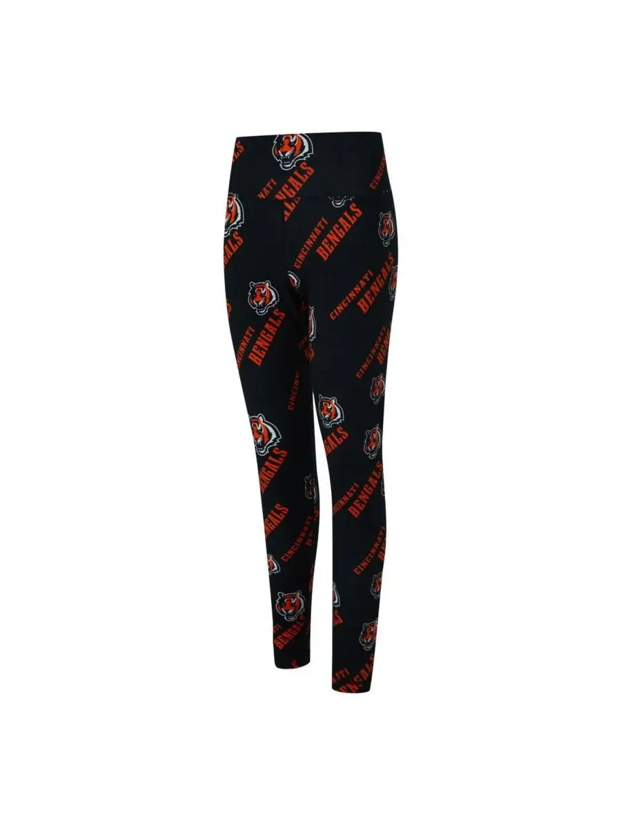 Concepts Sport Женские черные леггинсы с мозаичным принтом в виде логотипа команды Cincinnati — изображение 2 из 3, черный